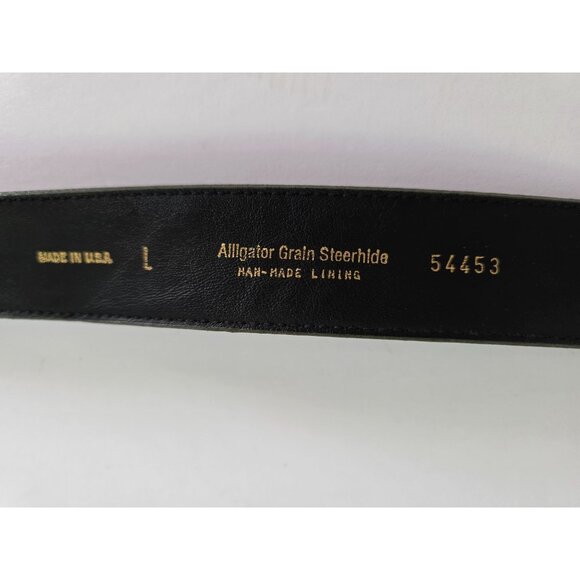 Lejon Alligator Grain Steerhide Leather Belt L Made In USA - Picture 6 of 10